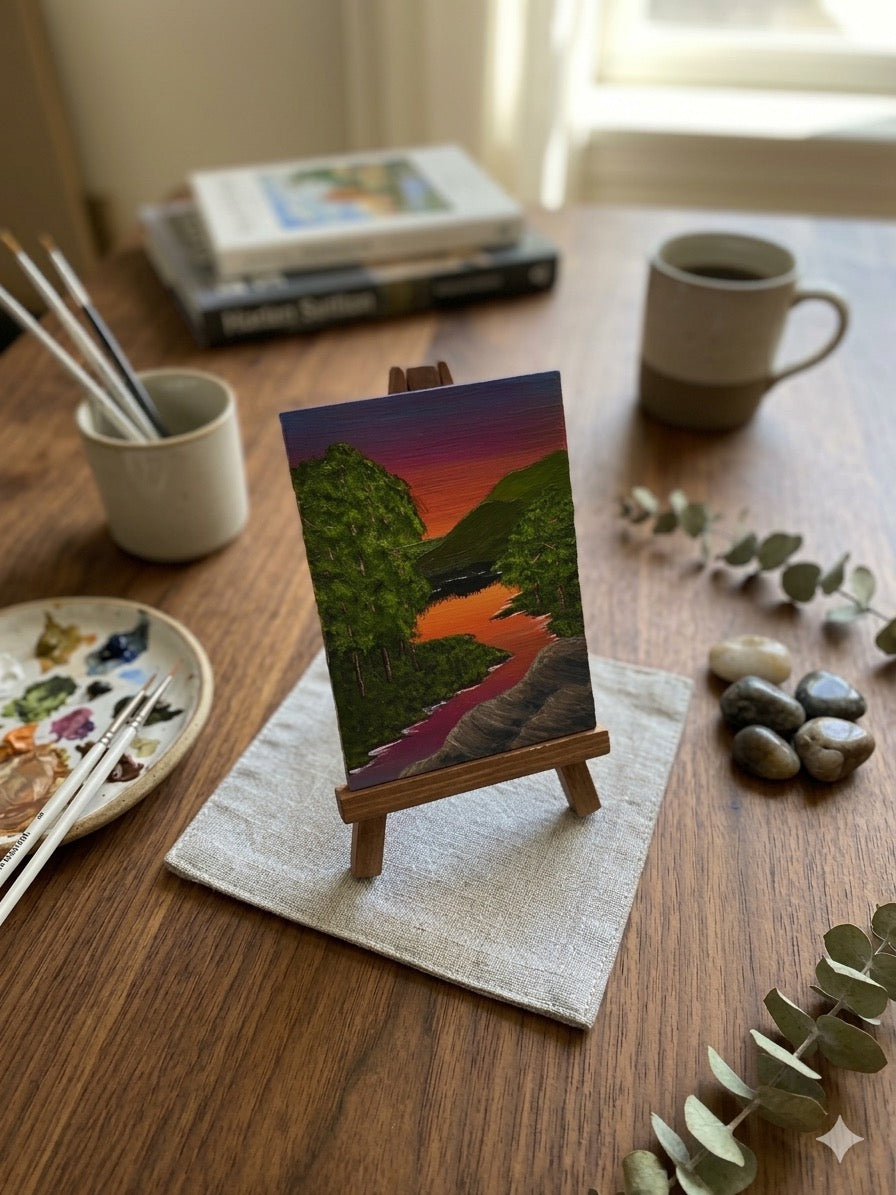 The Last Light of Nowhere - Original ACEO Art Card