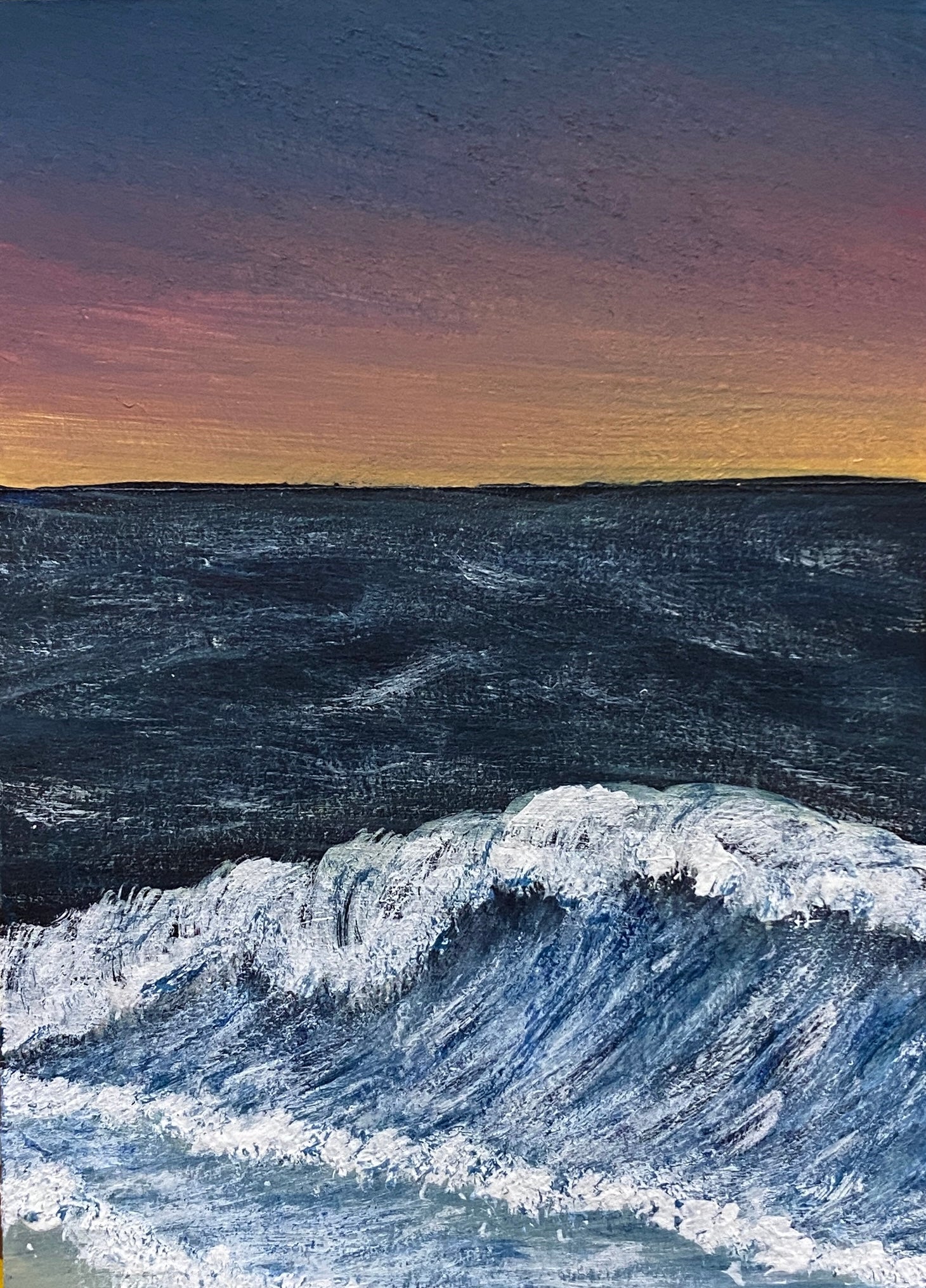 Daybreak on the Deep - Original ACEO Art Card
