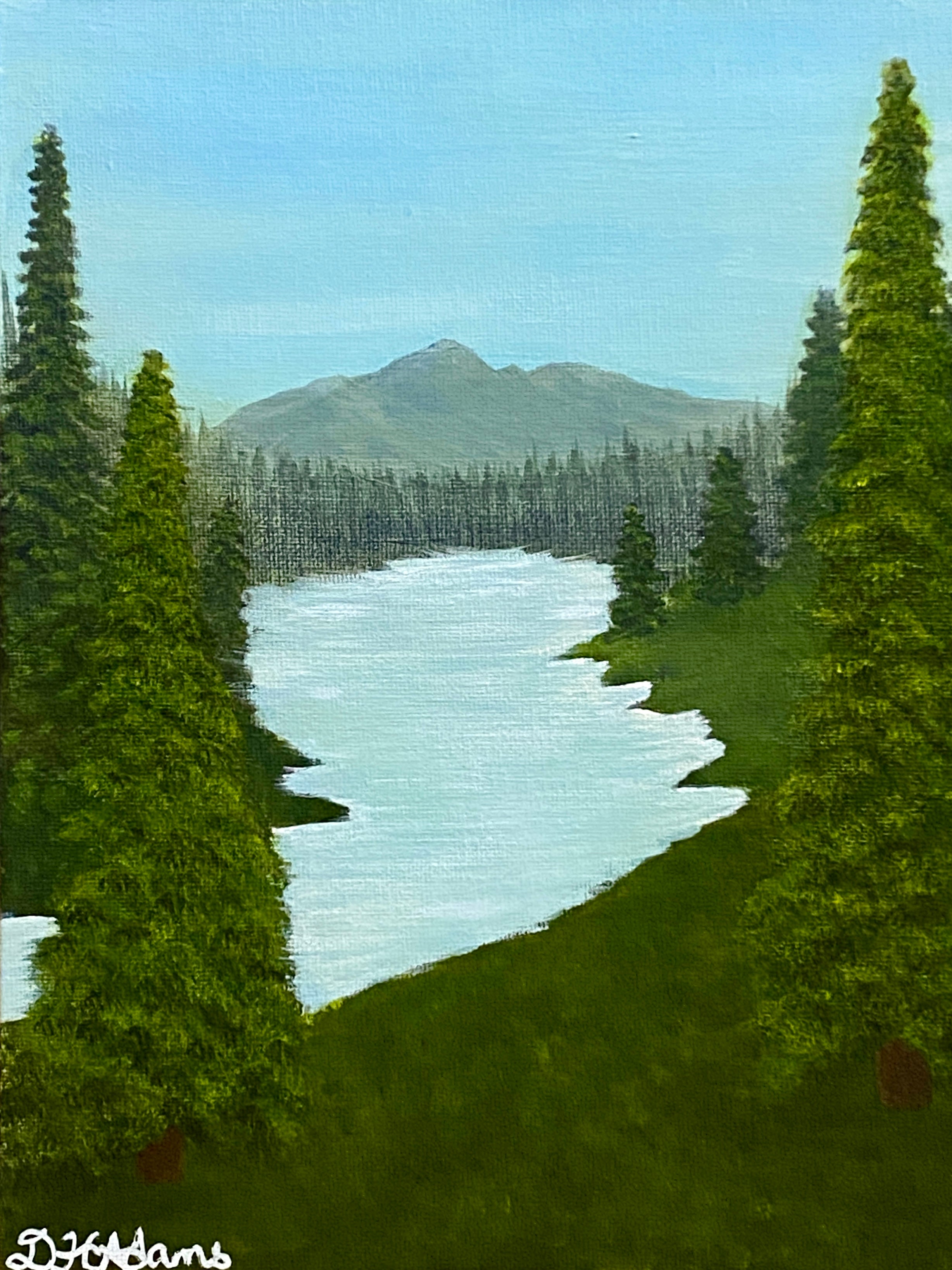 Mist-Kissed Solitude - Original Acrylic Painting
