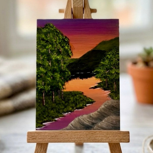 The Last Light of Nowhere - Original ACEO Art Card