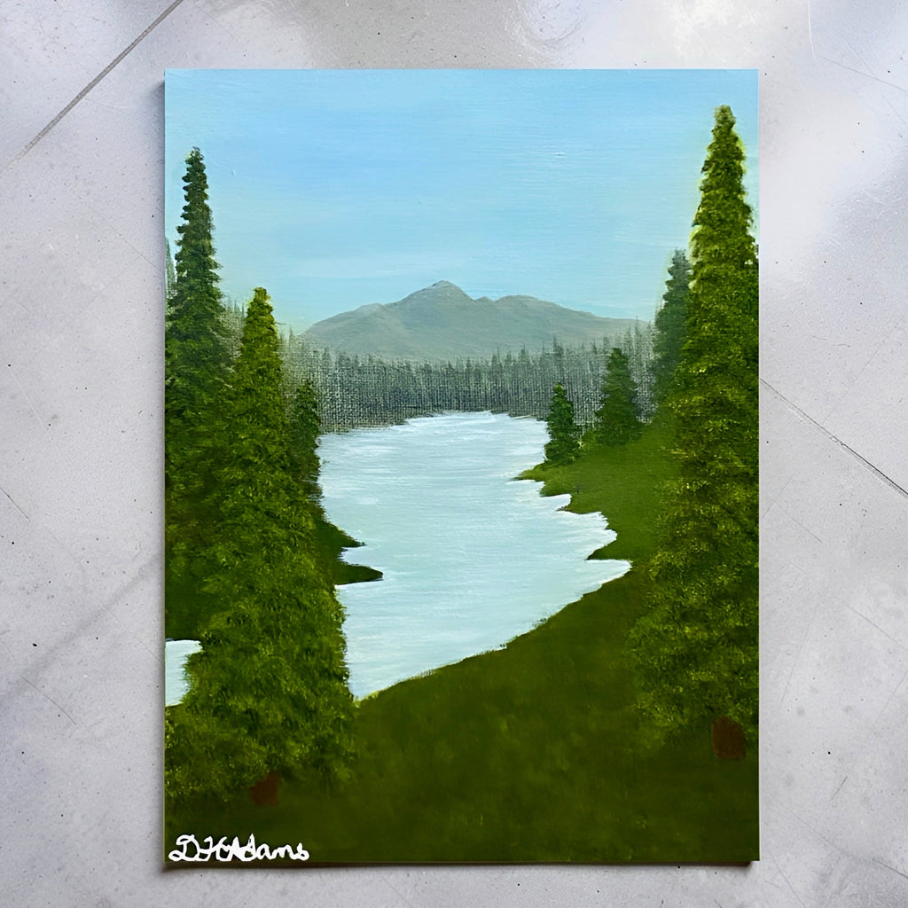 Mist-Kissed Solitude - Original Acrylic Painting
