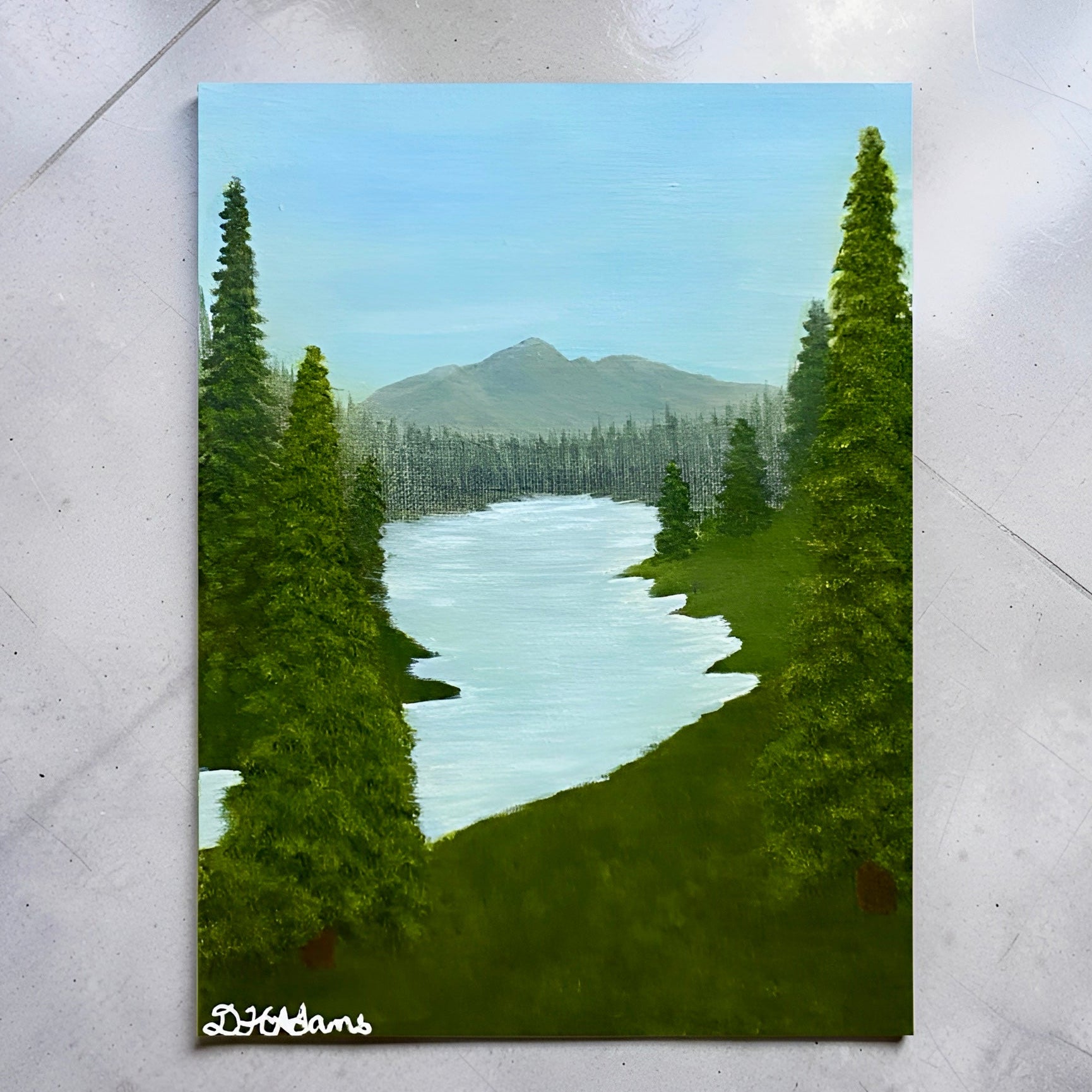 Mist-Kissed Solitude - Original Acrylic Painting