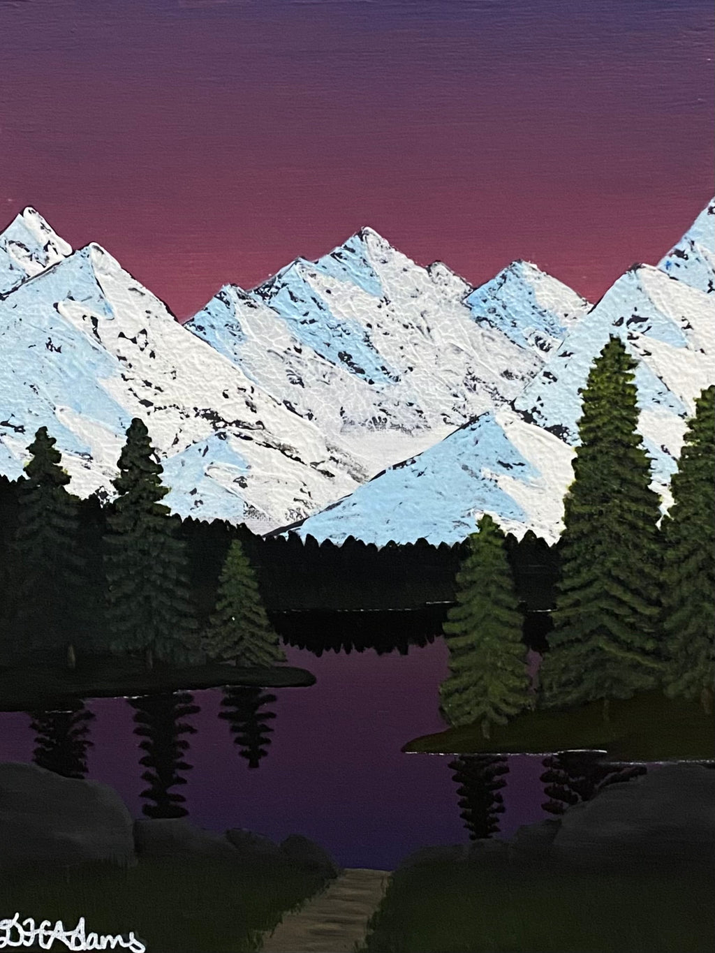 Where the Mountains Dream - Original Acrylic Painting