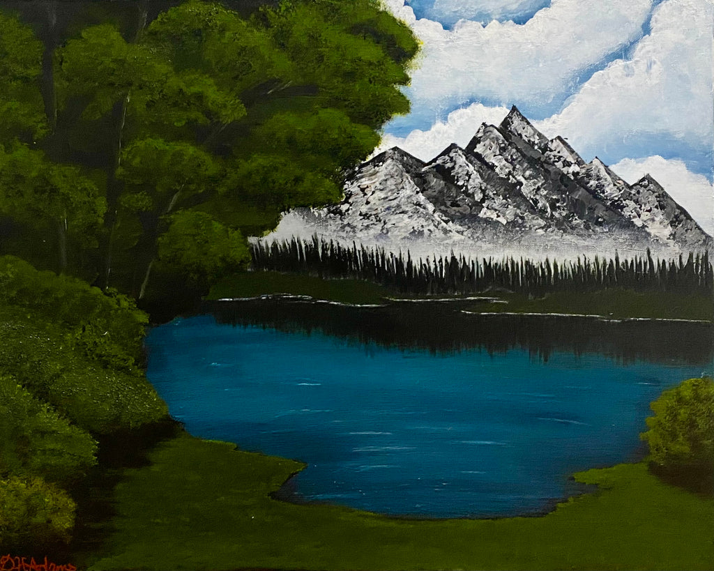 Whispers of the Alpine Silence - Original Acrylic Painting