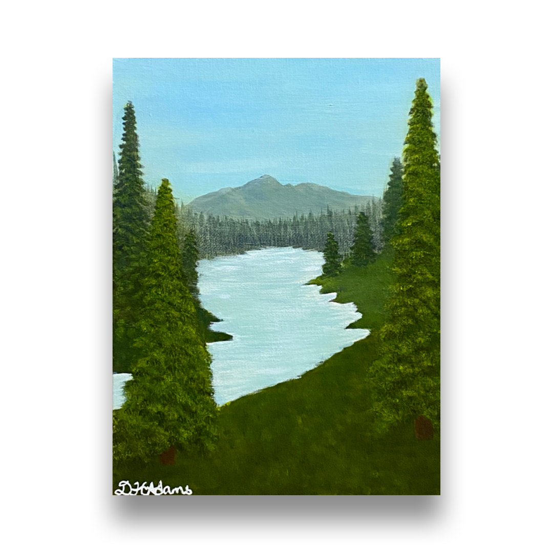 Mist-Kissed Solitude - Original Acrylic Painting