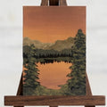 Echoes Beneath an Amber Sky - Original ACEO Art Card