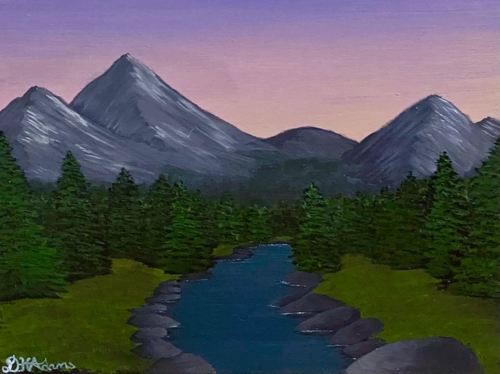 Twilight’s Quiet Descent - Original Acrylic Painting