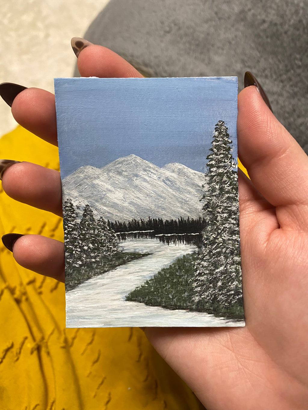Where the Cold Rests - Original ACEO Art Card