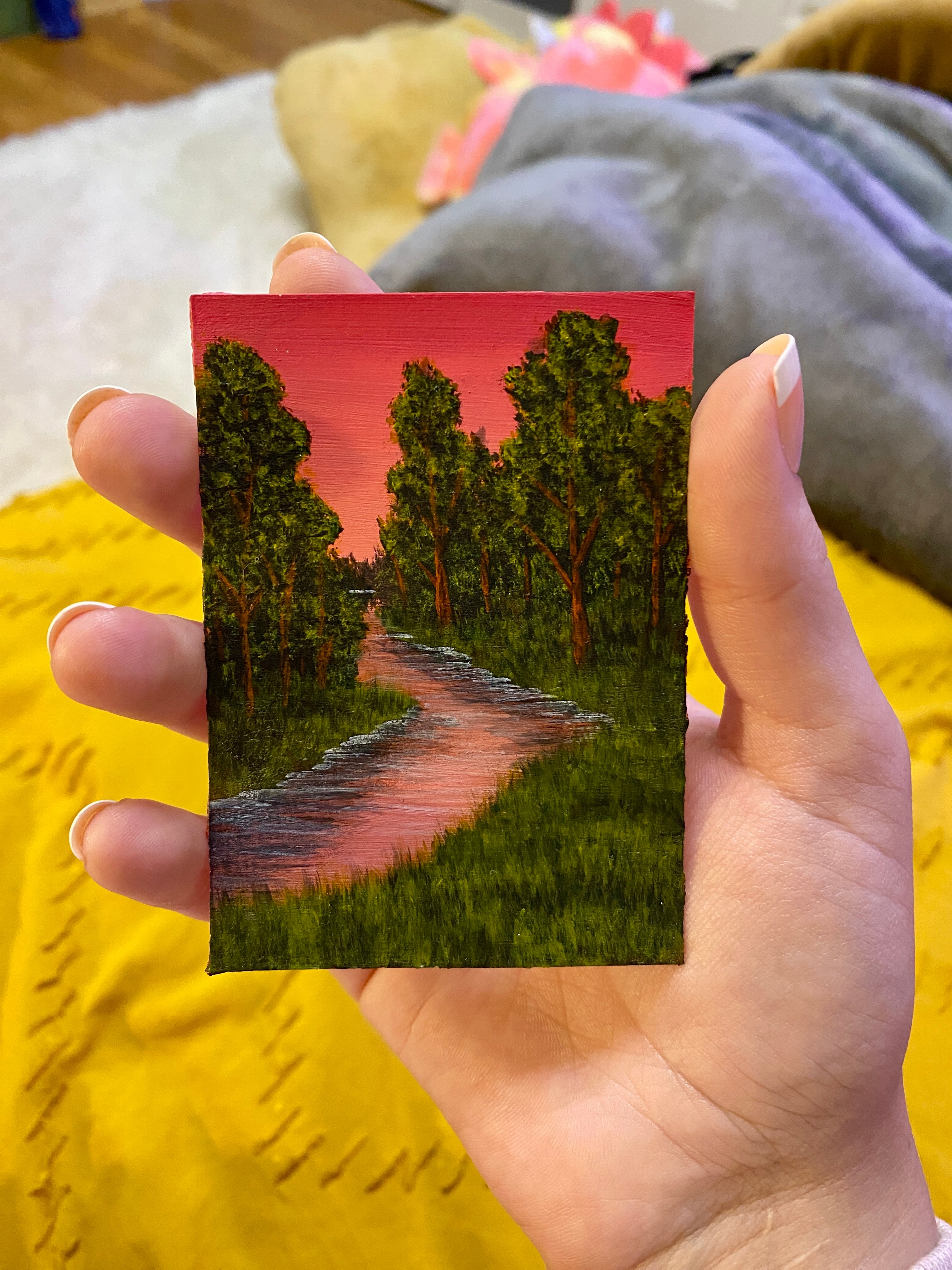 Crimson Creek Canopy - Original ACEO Art Card