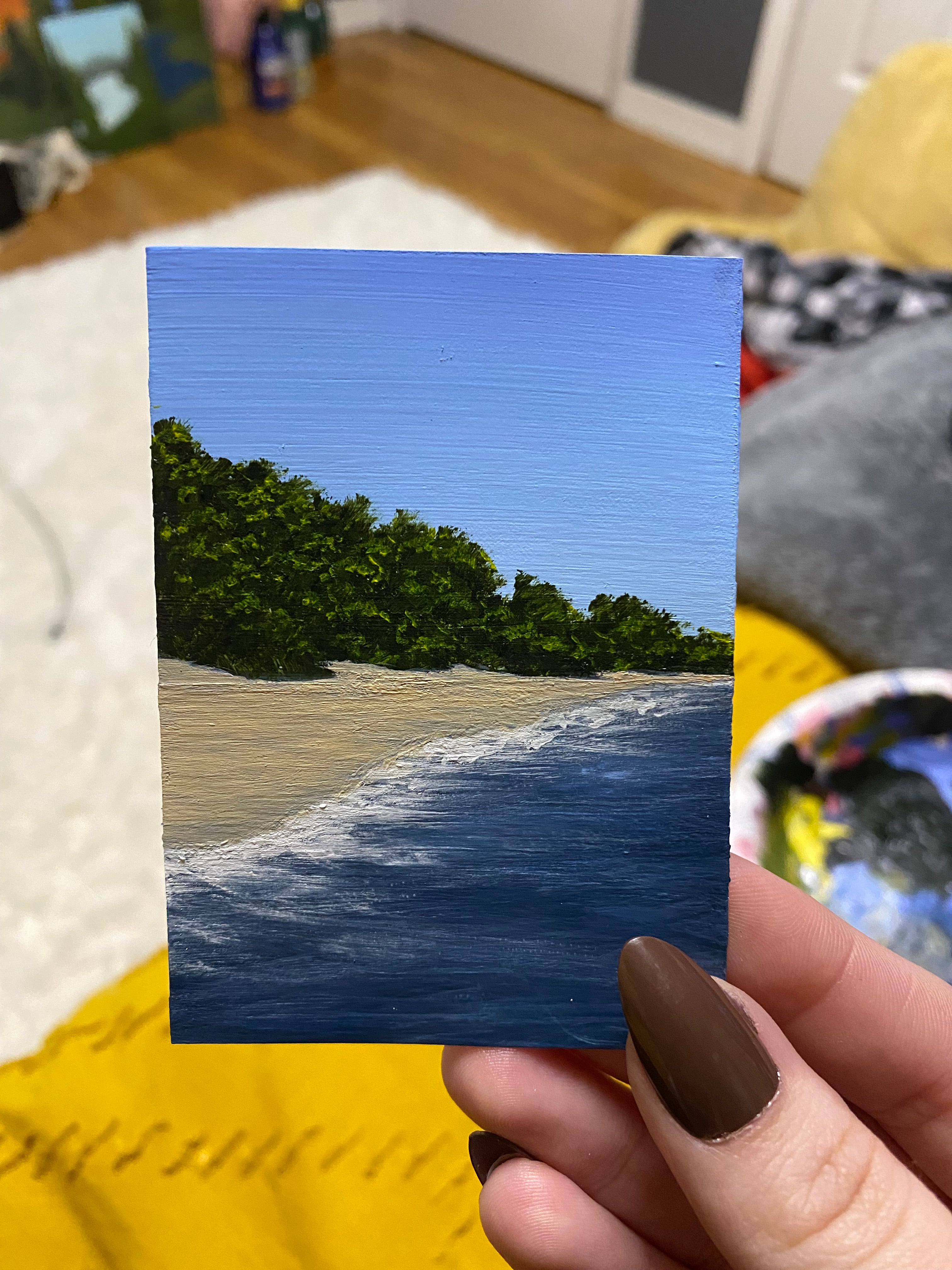 Sun Soaked Solitude - Original ACEO Art Card