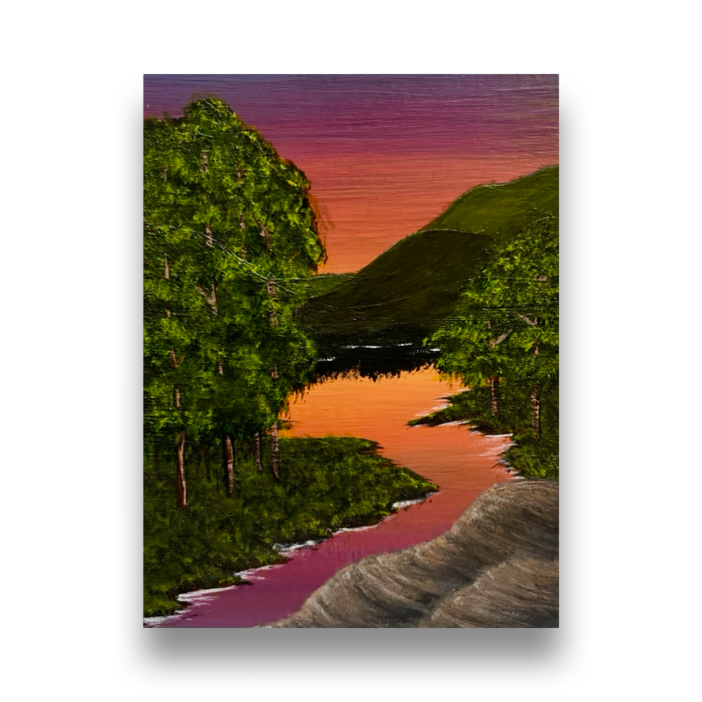 The Last Light of Nowhere - Original ACEO Art Card