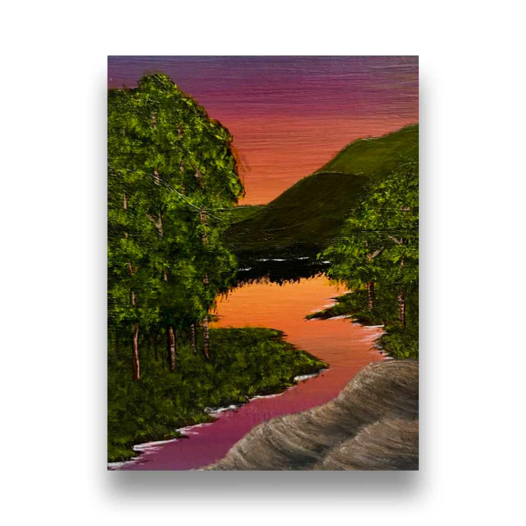 The Last Light of Nowhere - Original ACEO Art Card