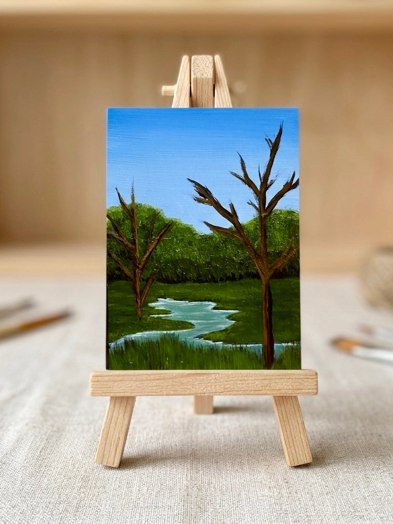 Something Waits Beyond the Green - Original ACEO Art Card