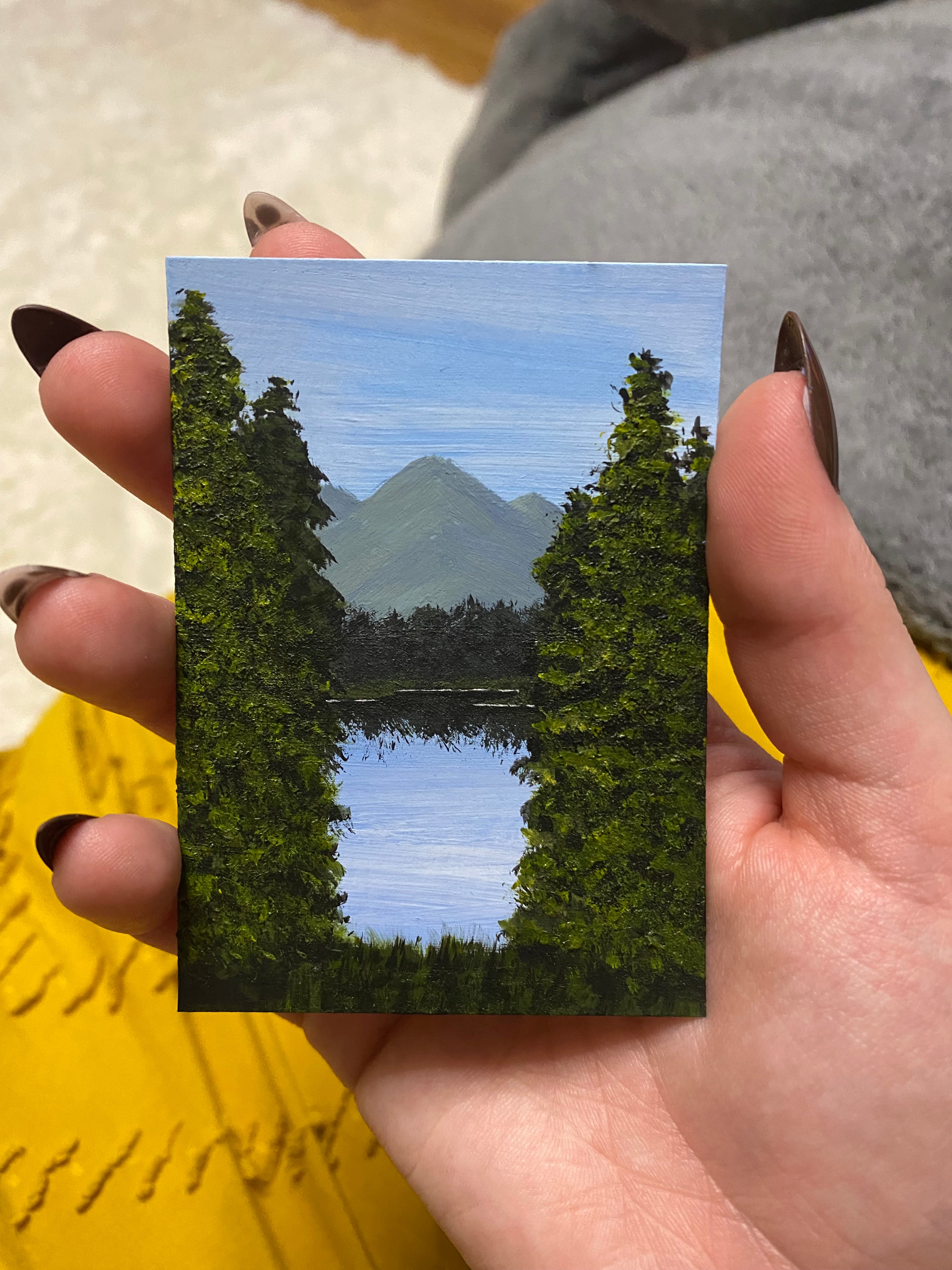 Solace in the Trees - Original ACEO Art Card