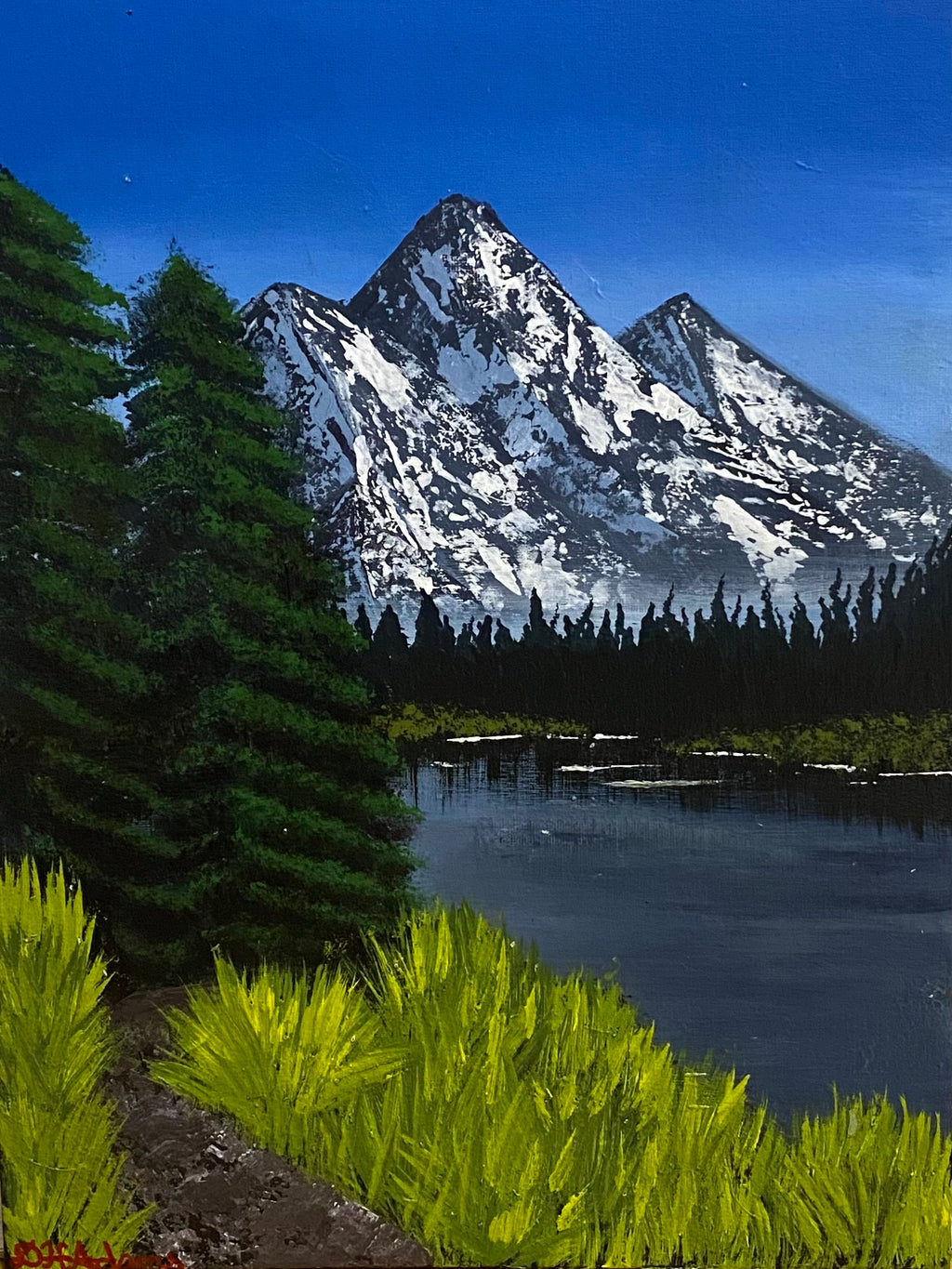 Still Waters, Sleeping Giants - Original Acrylic Painting