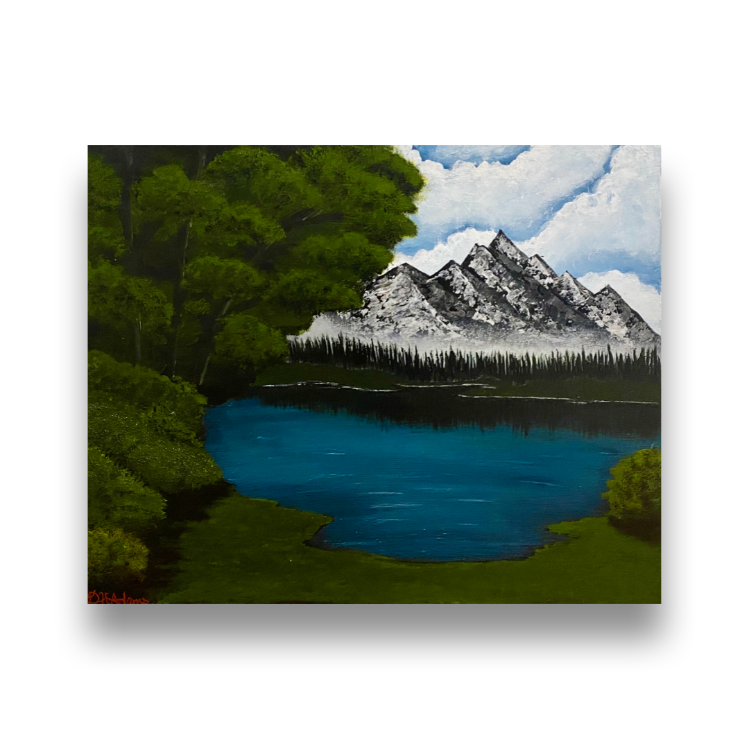 Whispers of the Alpine Silence - Original Acrylic Painting