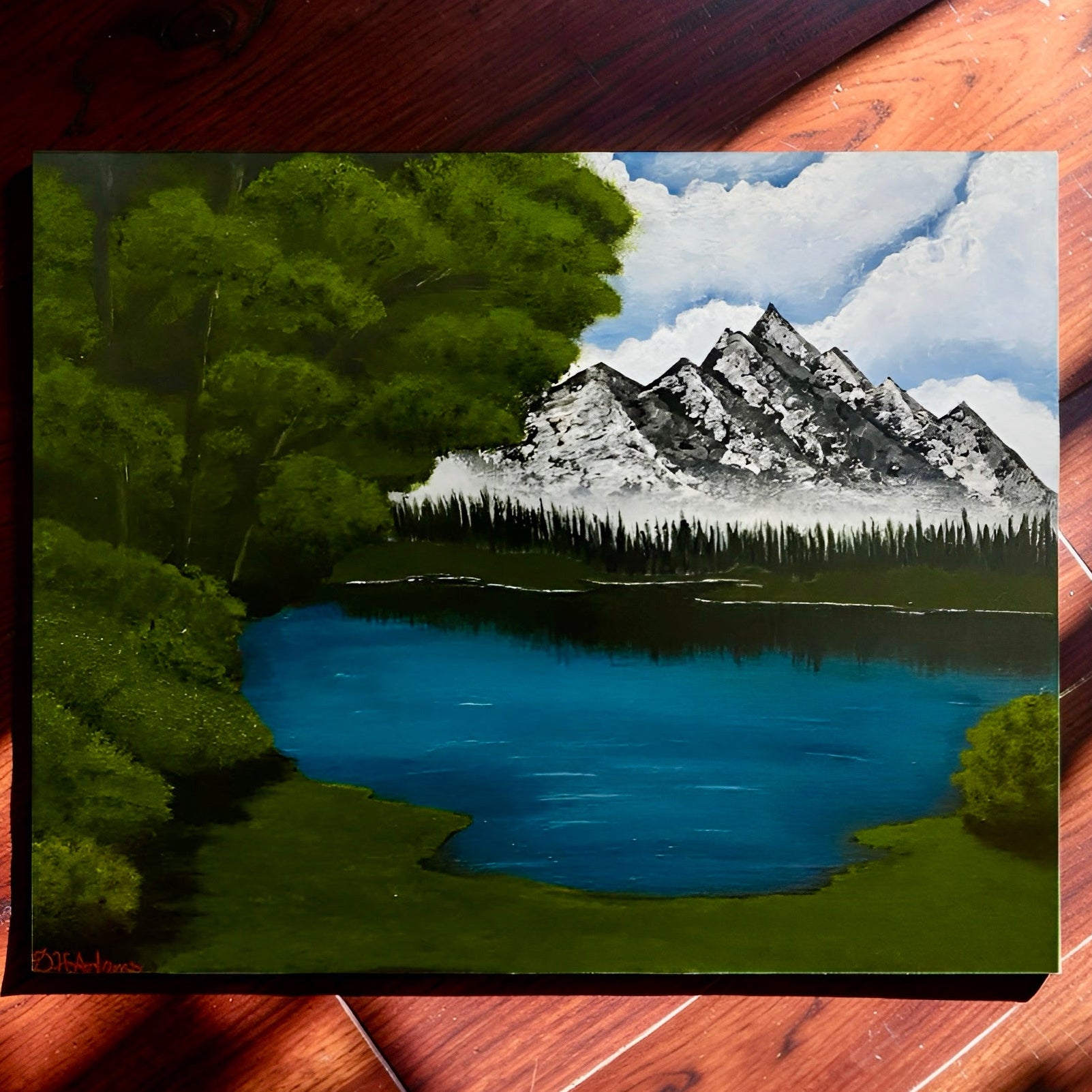 Whispers of the Alpine Silence - Original Acrylic Painting