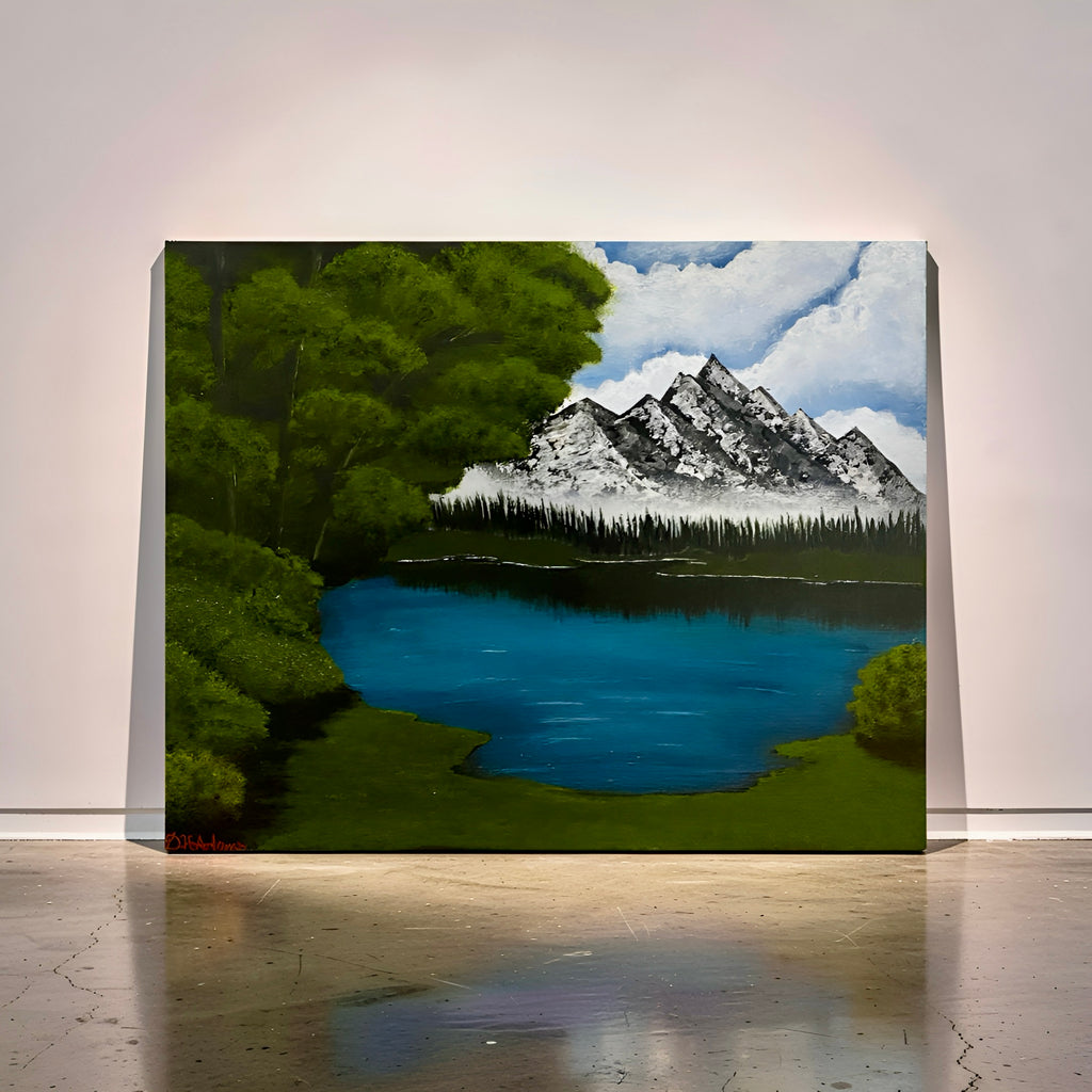 Whispers of the Alpine Silence - Original Acrylic Painting