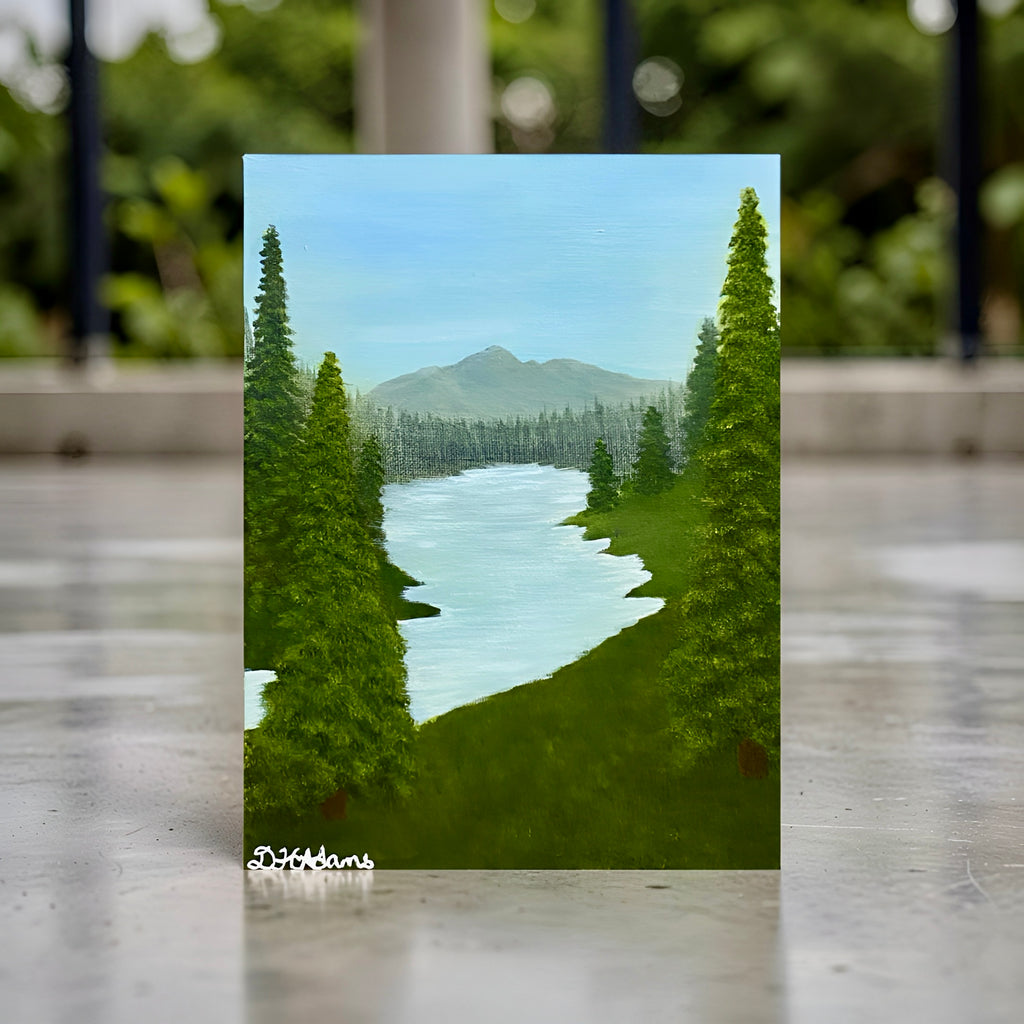Mist-Kissed Solitude - Original Acrylic Painting