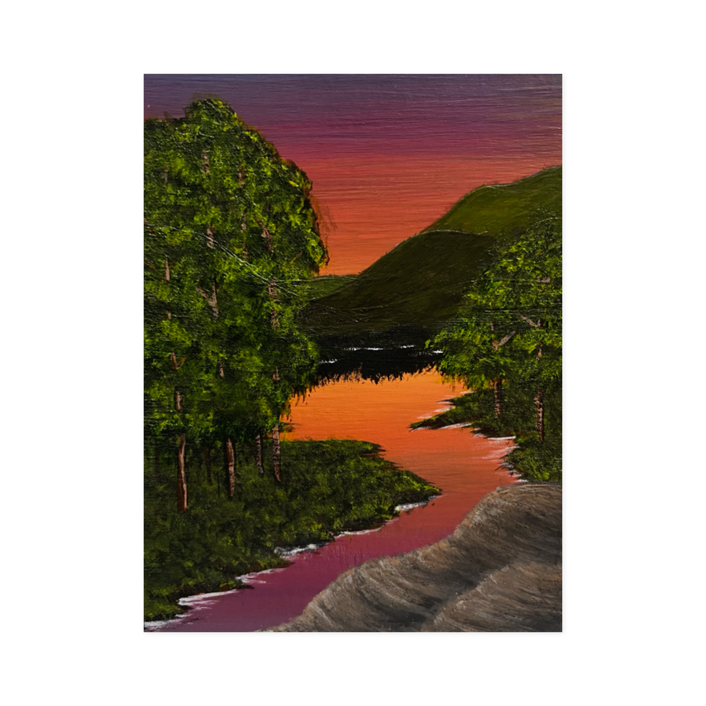 The Last Light of Nowhere - Original ACEO Art Card