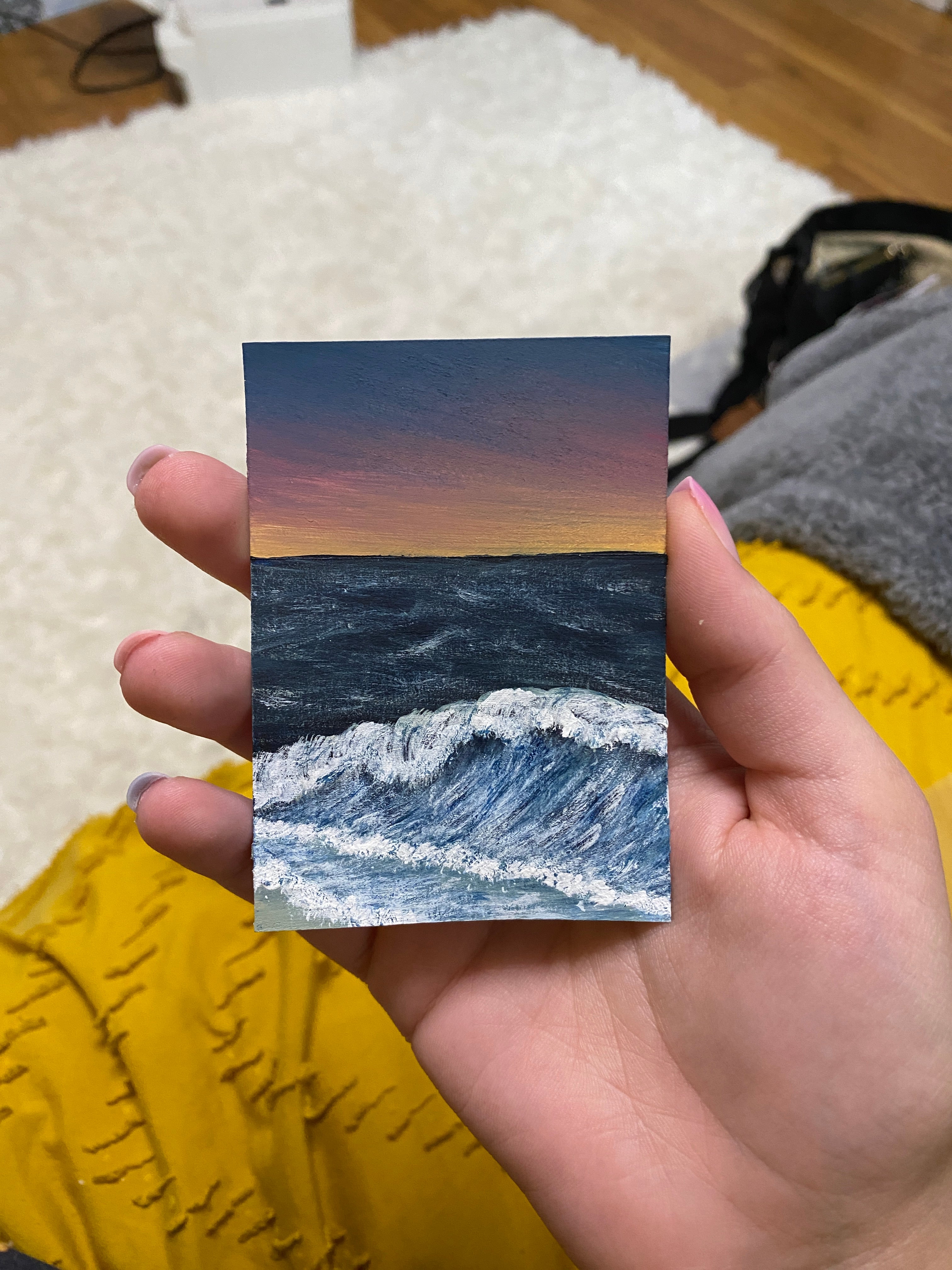 Daybreak on the Deep - Original ACEO Art Card