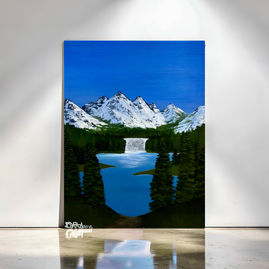 Crowned in Eternal Snow - Original Acrylic Painting