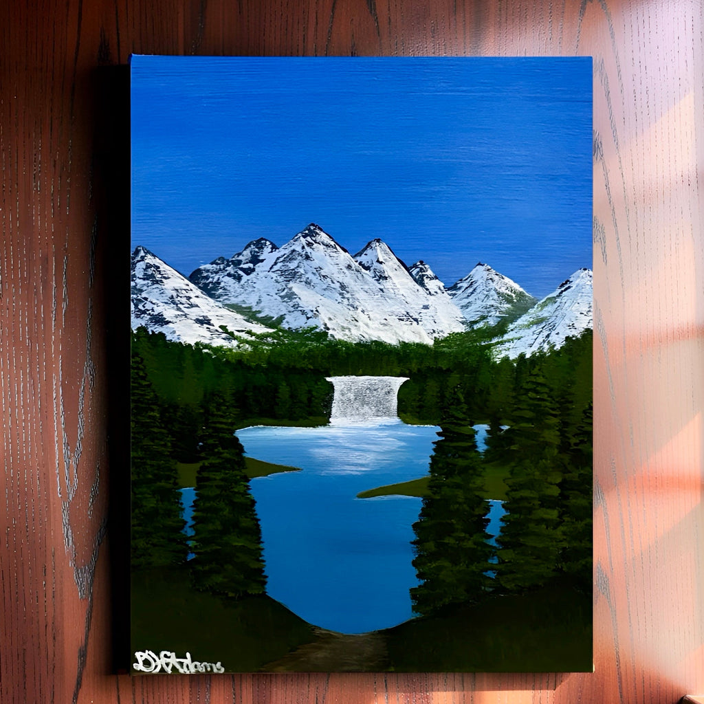 Crowned in Eternal Snow - Original Acrylic Painting