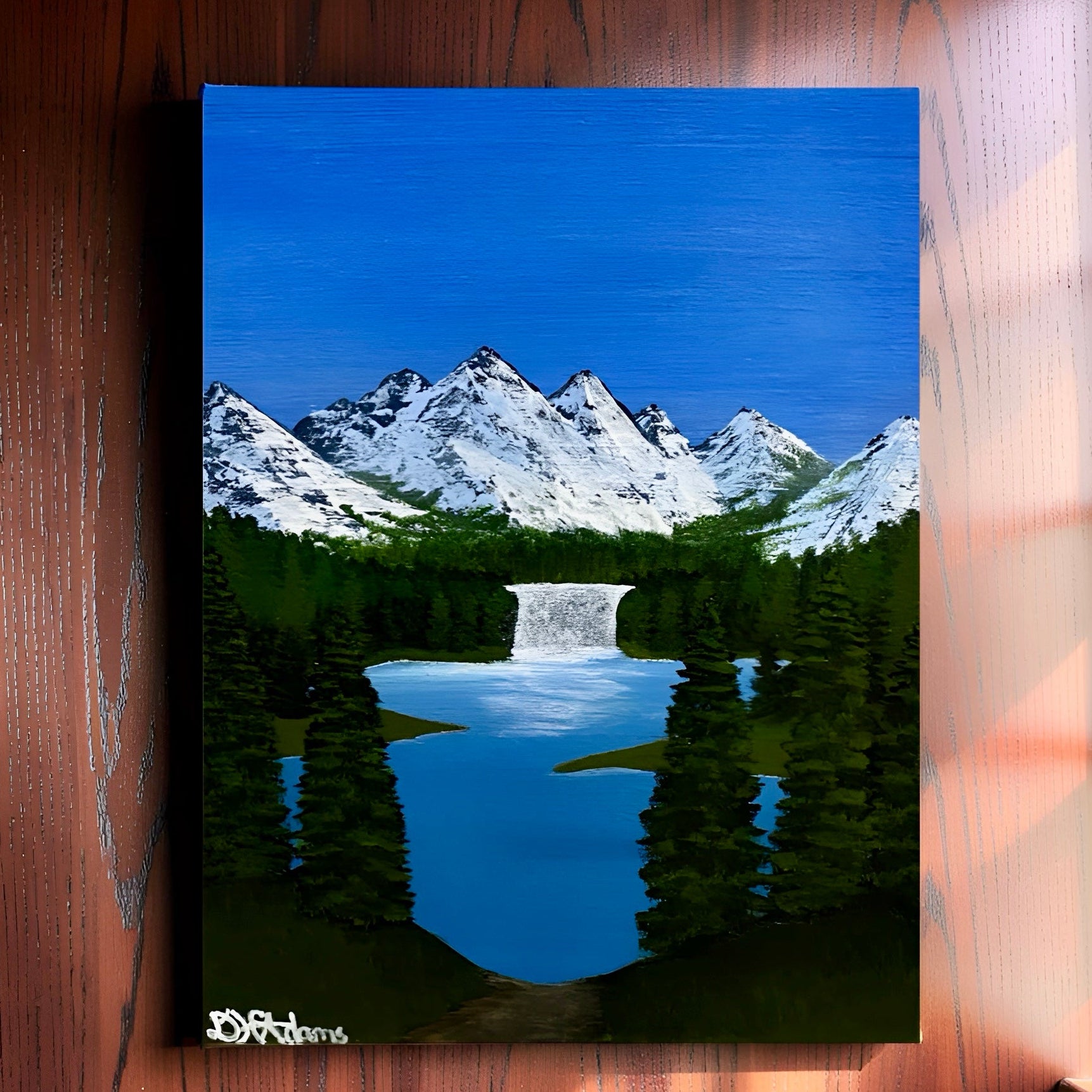 Crowned in Eternal Snow - Original Acrylic Painting