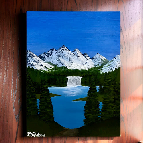 Crowned in Eternal Snow - Original Acrylic Painting