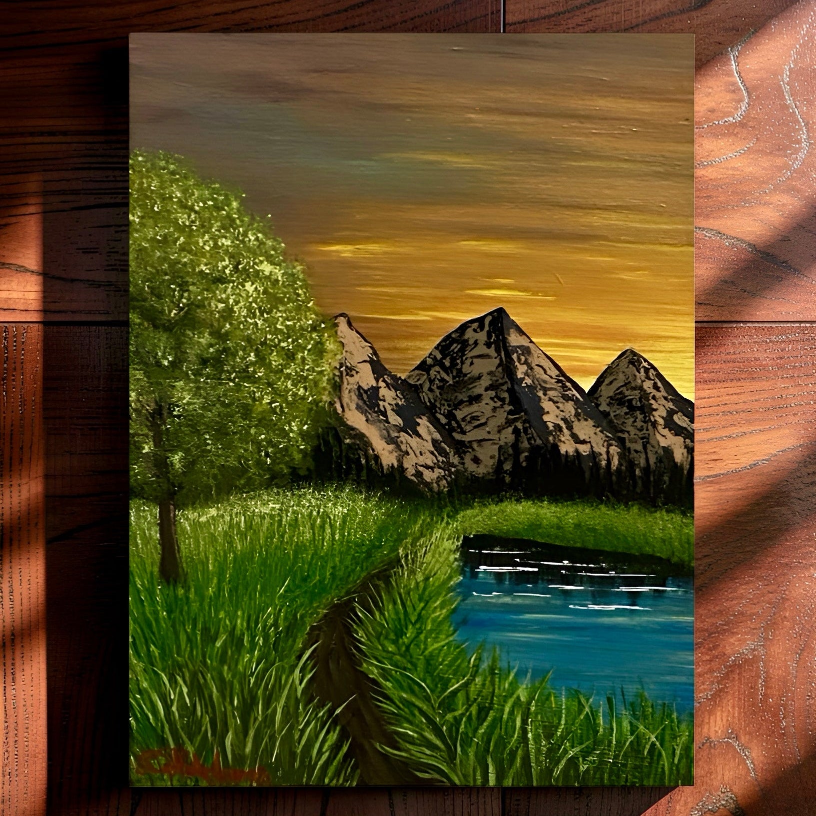 Golden Silence - Original Acrylic Painting