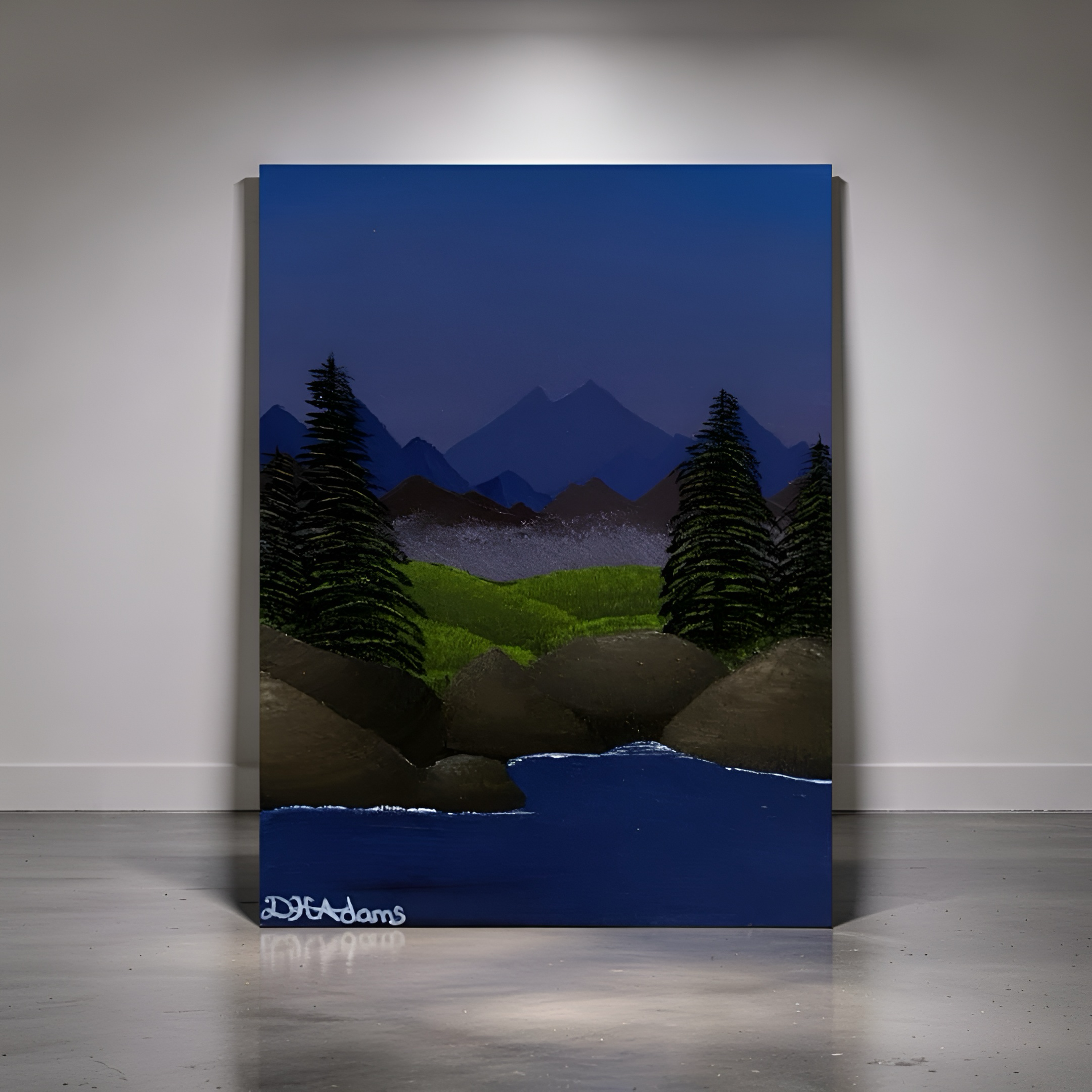 Midnight’s Threshold - Original Acrylic Painting