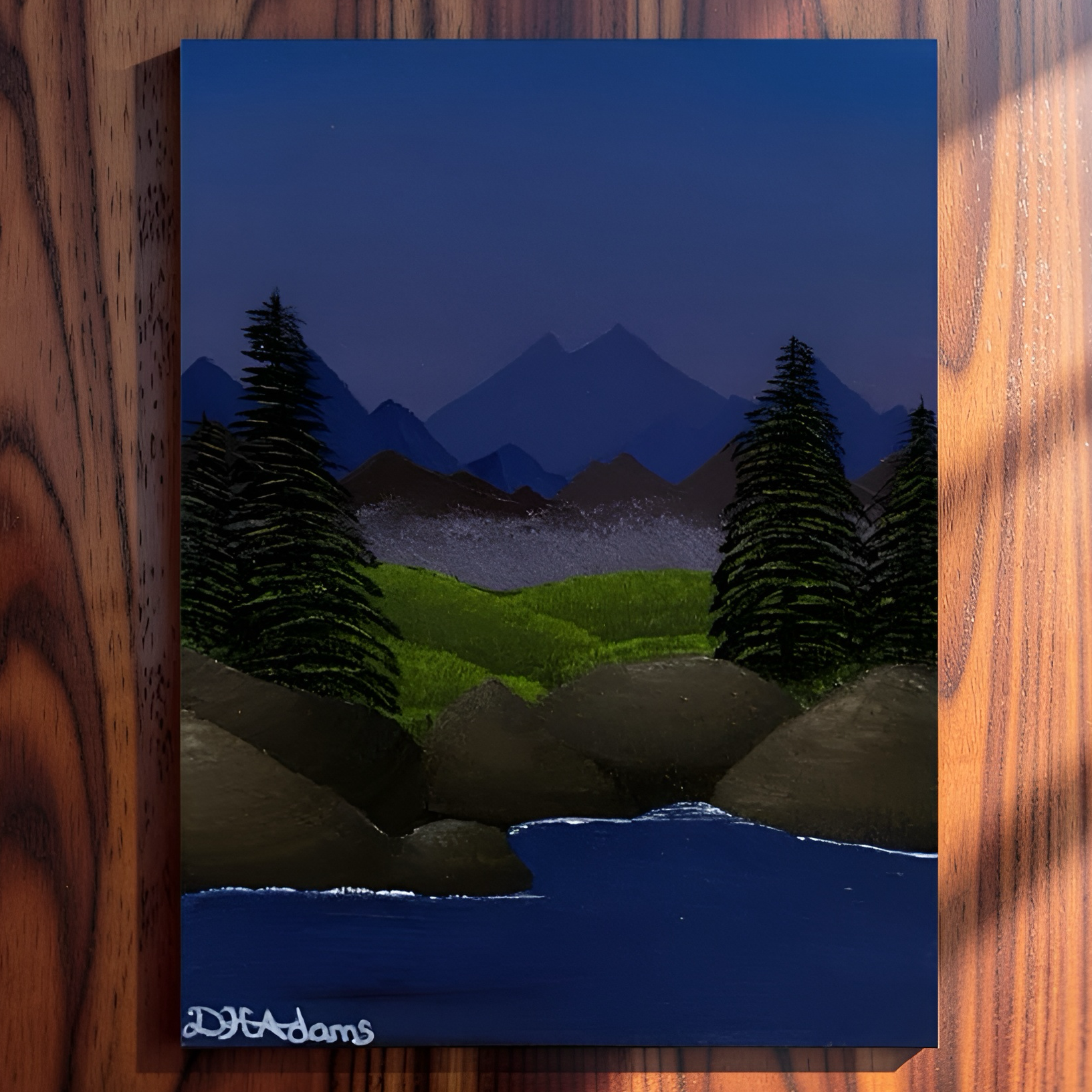Midnight’s Threshold - Original Acrylic Painting